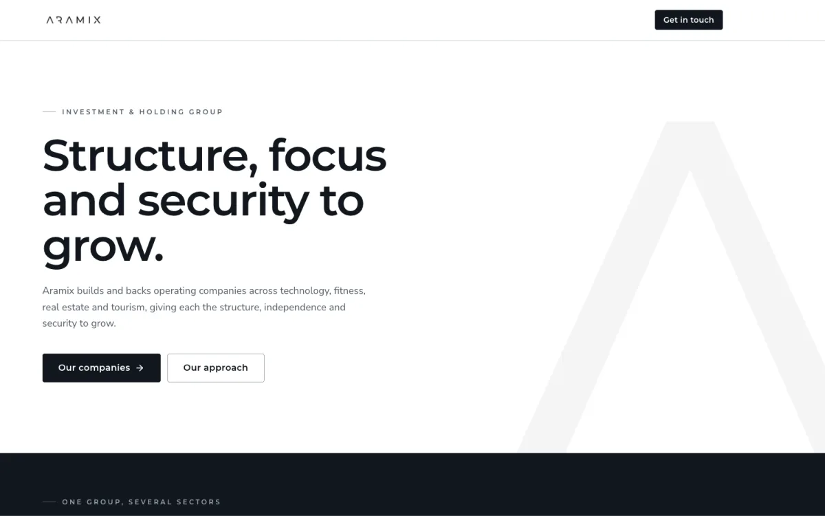 Aramix Pro website screenshot